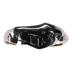 Alexander McQueen Asymmetrischer Ausschnitt Detailed Ring aus Silbermetall
