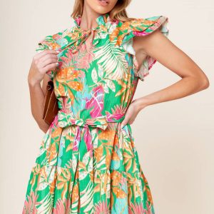 SHINE WITH ME gewebtes Minikleid