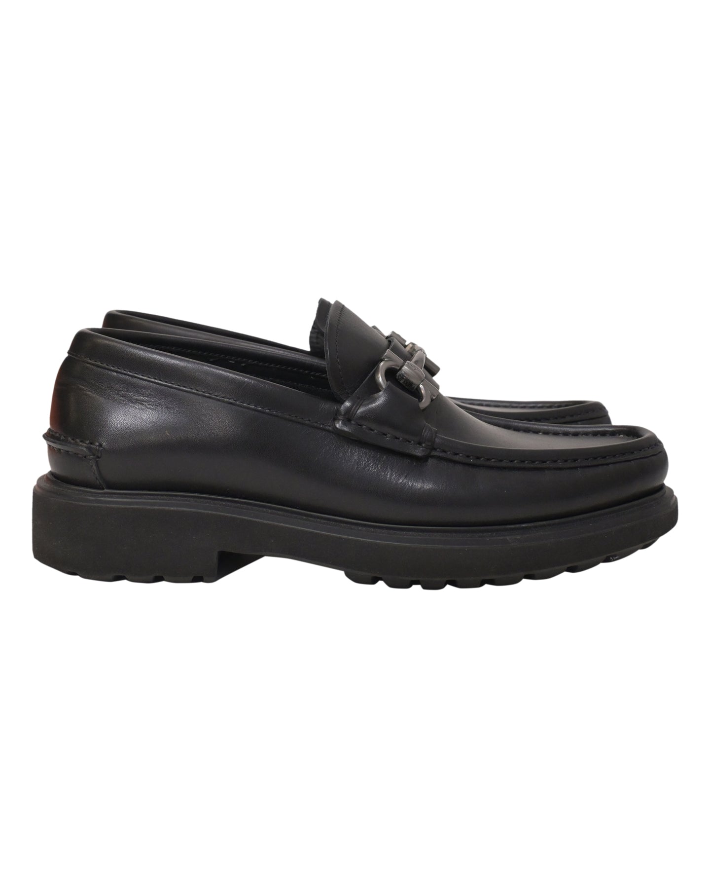 Salvatore Ferragamo Slipper aus schwarzem Leder