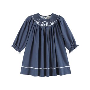 Lil Cactus Nativity Smocked Bishop Kleid