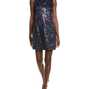 Vince Camuto Pailletten bedrucktes Minikleid