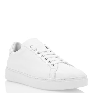 Leder-Lo-Top Sneakers Totenkopf und Plein 7650308751420