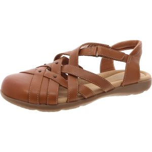 Kunstleder Komfort Innensohle mit Fersenriemen Sandalen