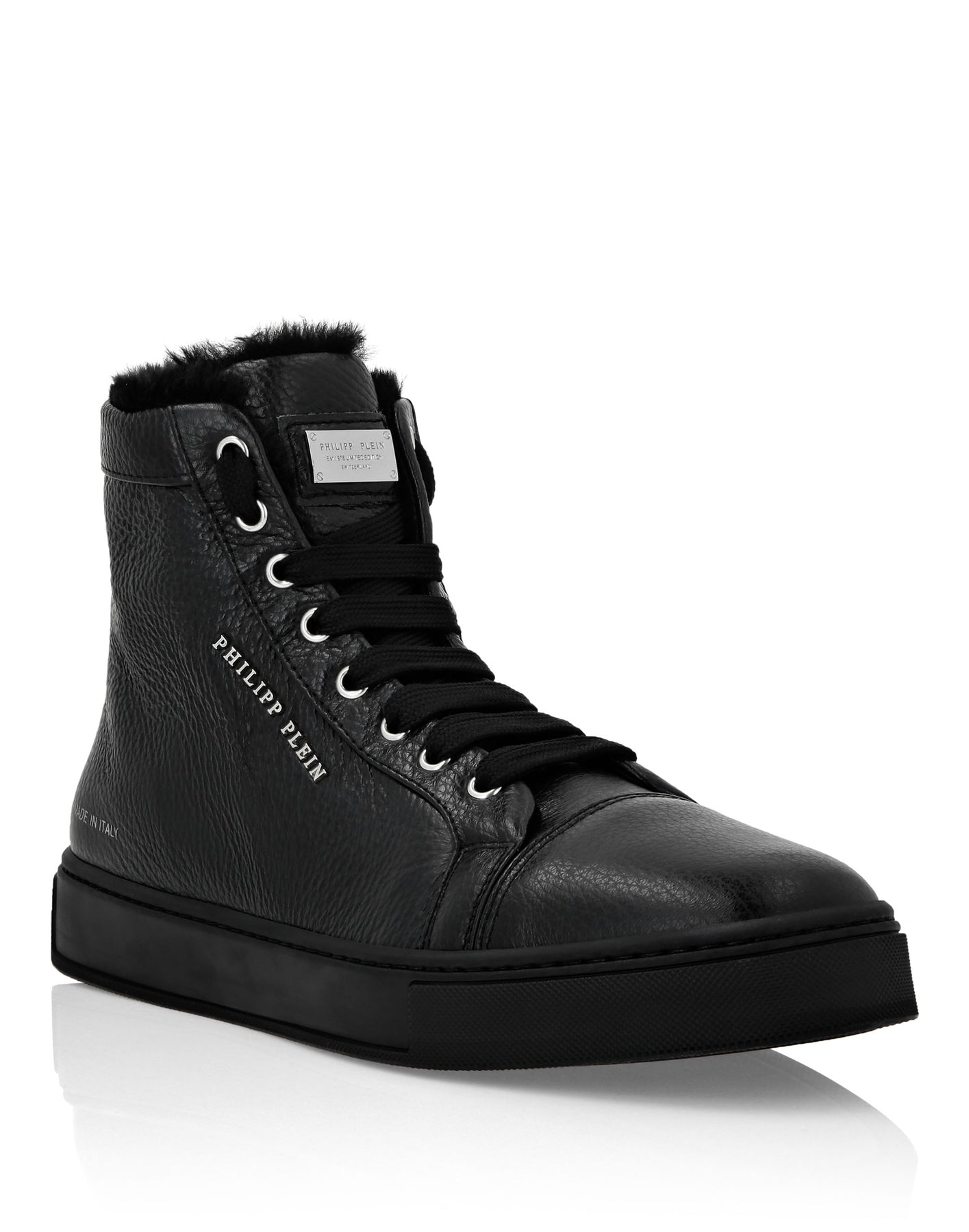 Leder Hi-Top Turnschuhe groß Bang