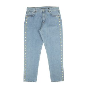 95- MCR-1014 /36 ZA0322_0520_1294 LICHTWASCH Moschino Couture Gold NAILHEAD Akzent JEANS