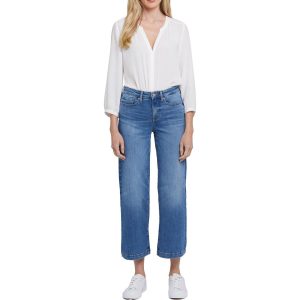 Teresa Crop Denim breite Bein Jeans