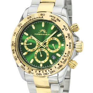 Preston Edelstahl Two Tone & grüne Herrenuhr 1035CPRS