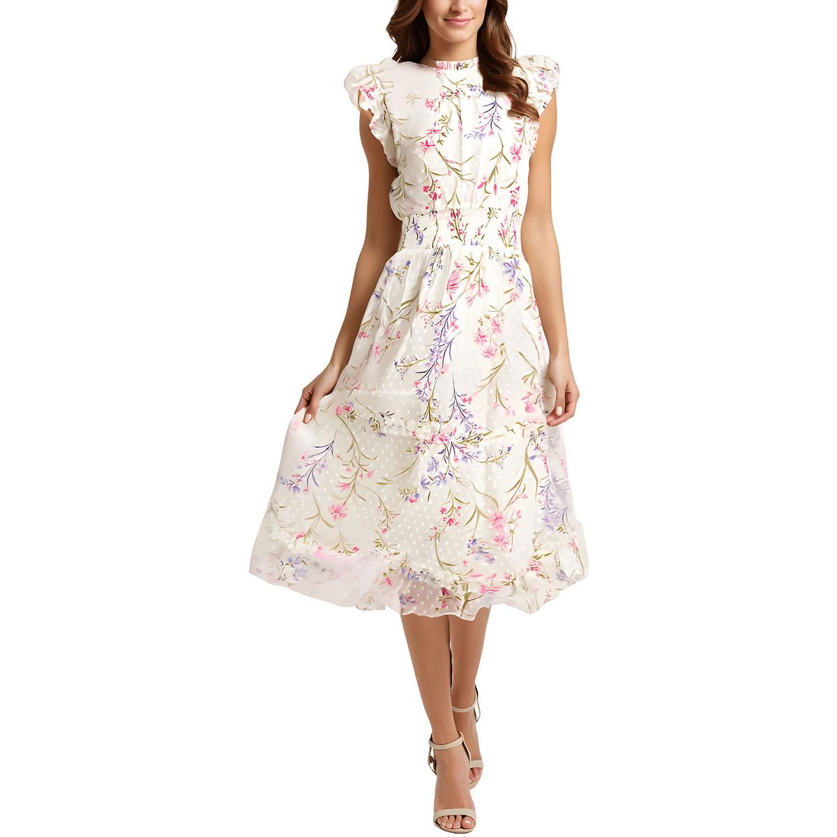 Vibrant Blooms Kleid mit Blumenmuster Fit & Flare