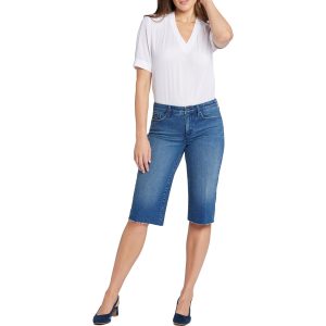 Kristie Rohe hem Denim Bermuda Shorts