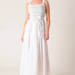 ROMINA BRODERIE Gewebtes Midikleid