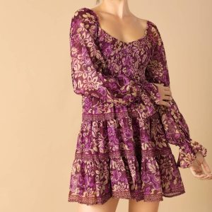 SERENE RADIANCE gewebtes Minikleid