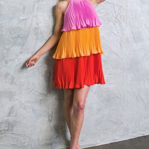 OUTSTANDING EFFORT gewebtes Minikleid