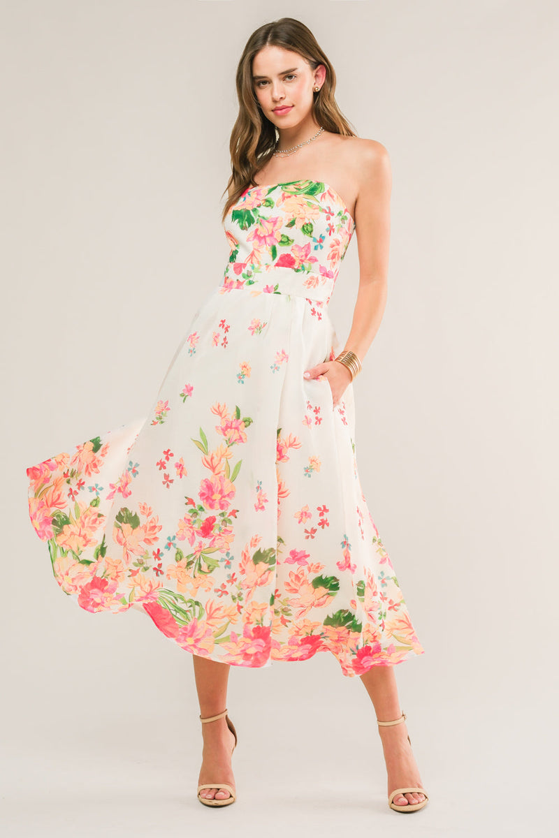 KOMMEN, WENN ICH RUFEN gewebt MIDI Kleid