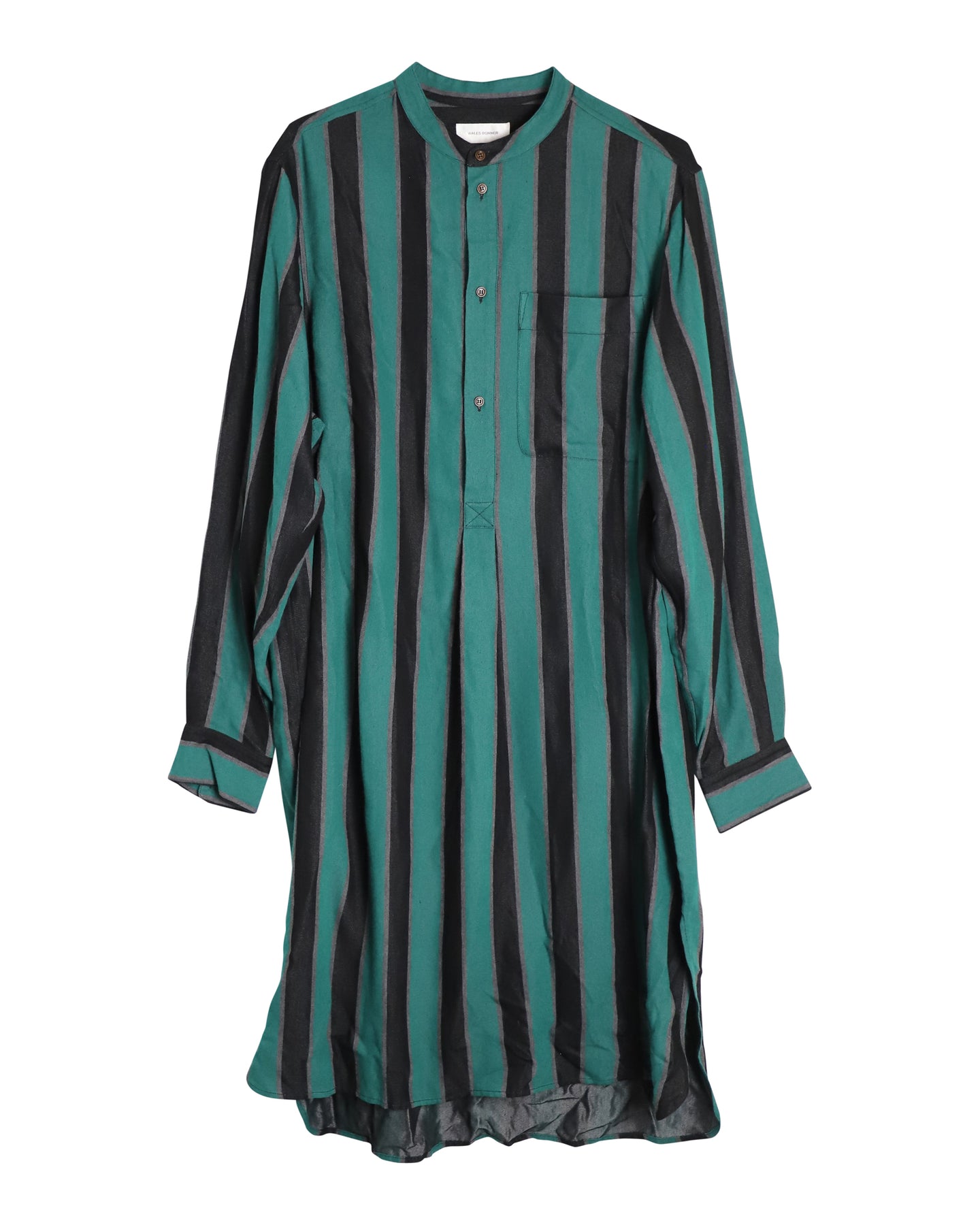 Wales Bonner Kleid mit Streifen in grüner Viskose