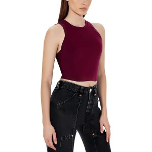 Crop Gestrickter Tank oben