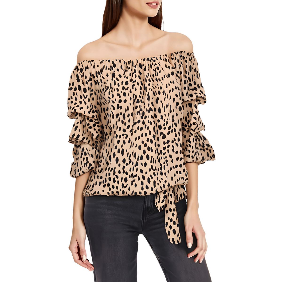 Bedrucktes Chiffon von der Schulter