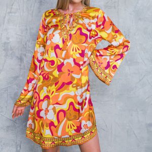 CAUGHT FEELINGS gewebtes Minikleid