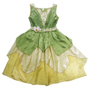 Grün-gelbes Halloween-Kleid für Mädchen S-L (4-12)