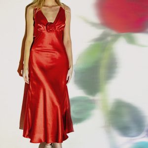 BEYOND WORDS Gewebtes Midikleid