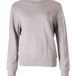 Ami Paris Sweatshirt mit Rundhalsausschnitt aus grauer Baumwolle