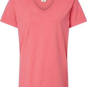 ComfortWash by Hanes Garment-Dyed Damen V-Ausschnitt T-Shirt 7824337928252