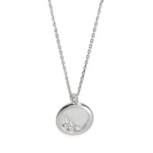 Chopard Happy Diamanten Icons Anhänger aus 18 Karat Weißgold 0.23 CTW