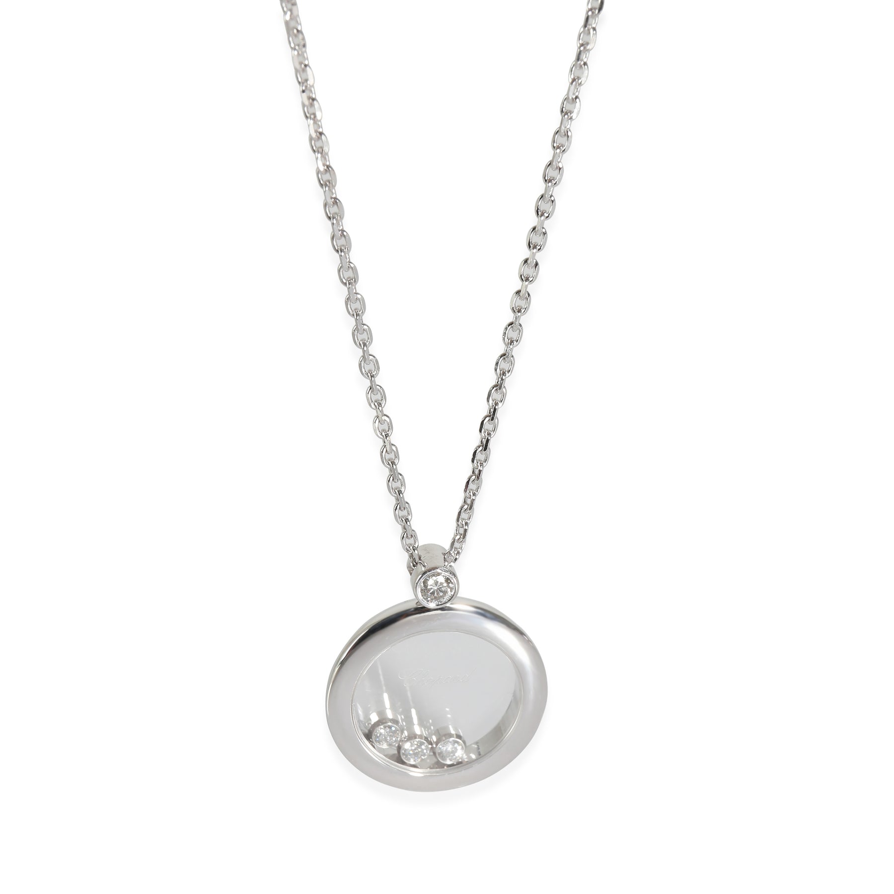 Chopard Happy Diamanten Icons Anhänger aus 18 Karat Weißgold 0.23 CTW