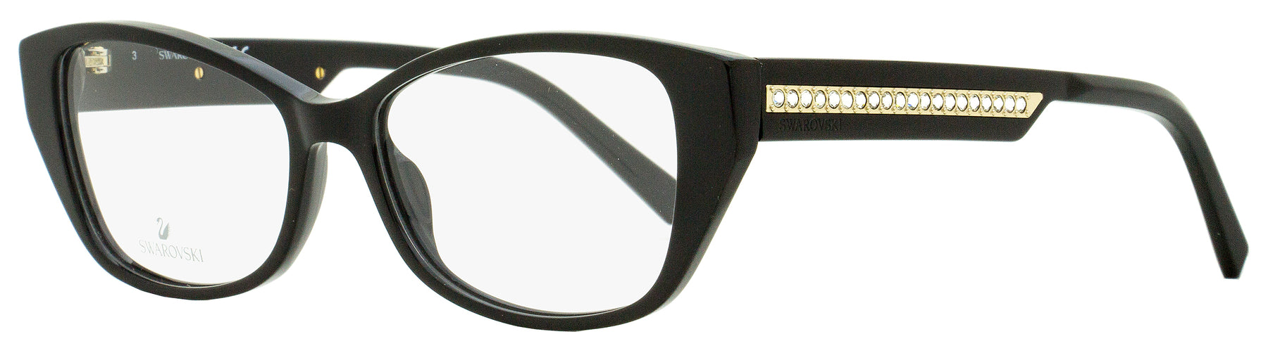 Swarovski Rechteckige Brillen für Damen SK5391 001 Schwarz 53mm