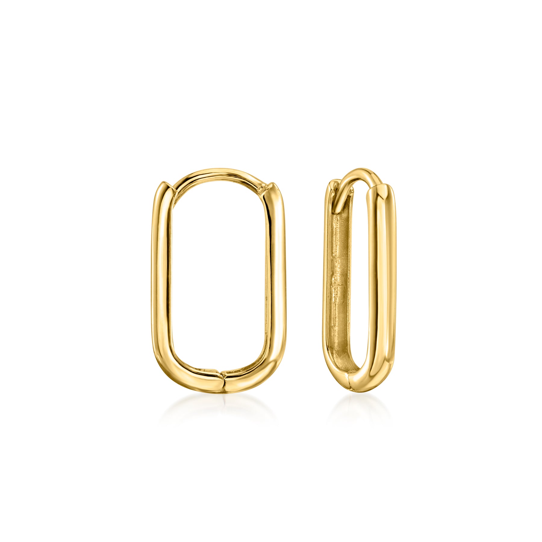 Ross-Simons 14kt Gelbgold Papier Clip Link Creolen