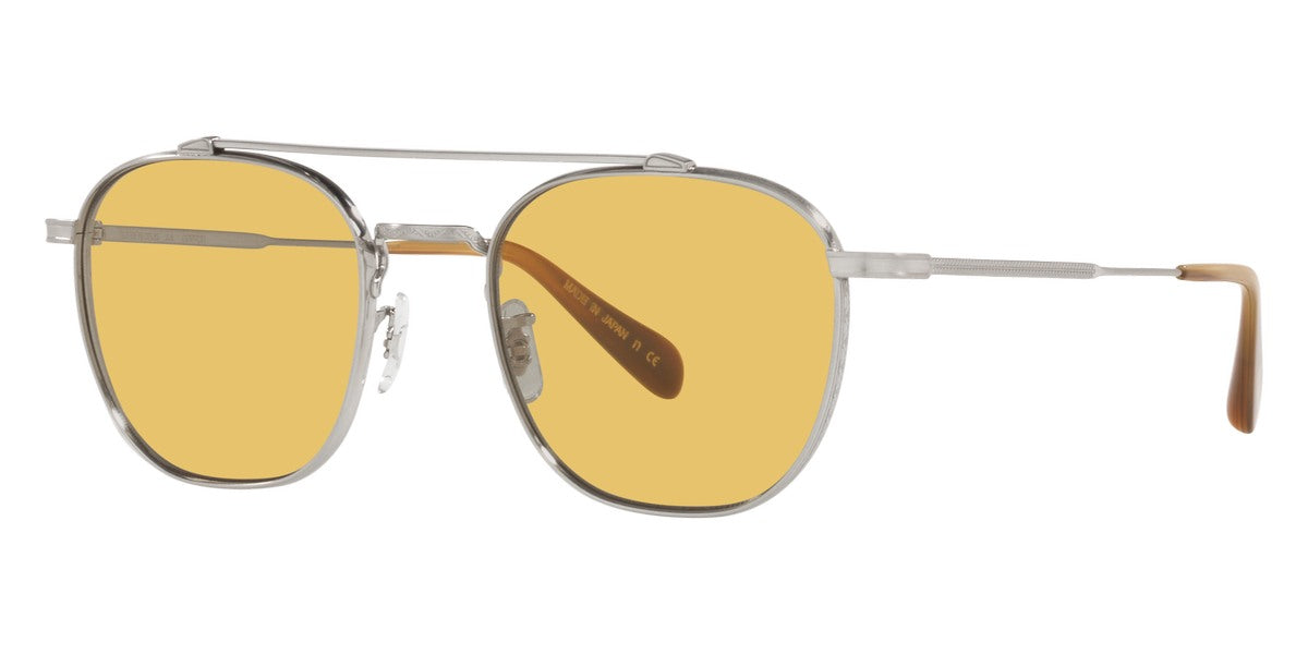 Oliver Peoples Unisex 49mm Sonnenbrille aus gebürstetem Silber