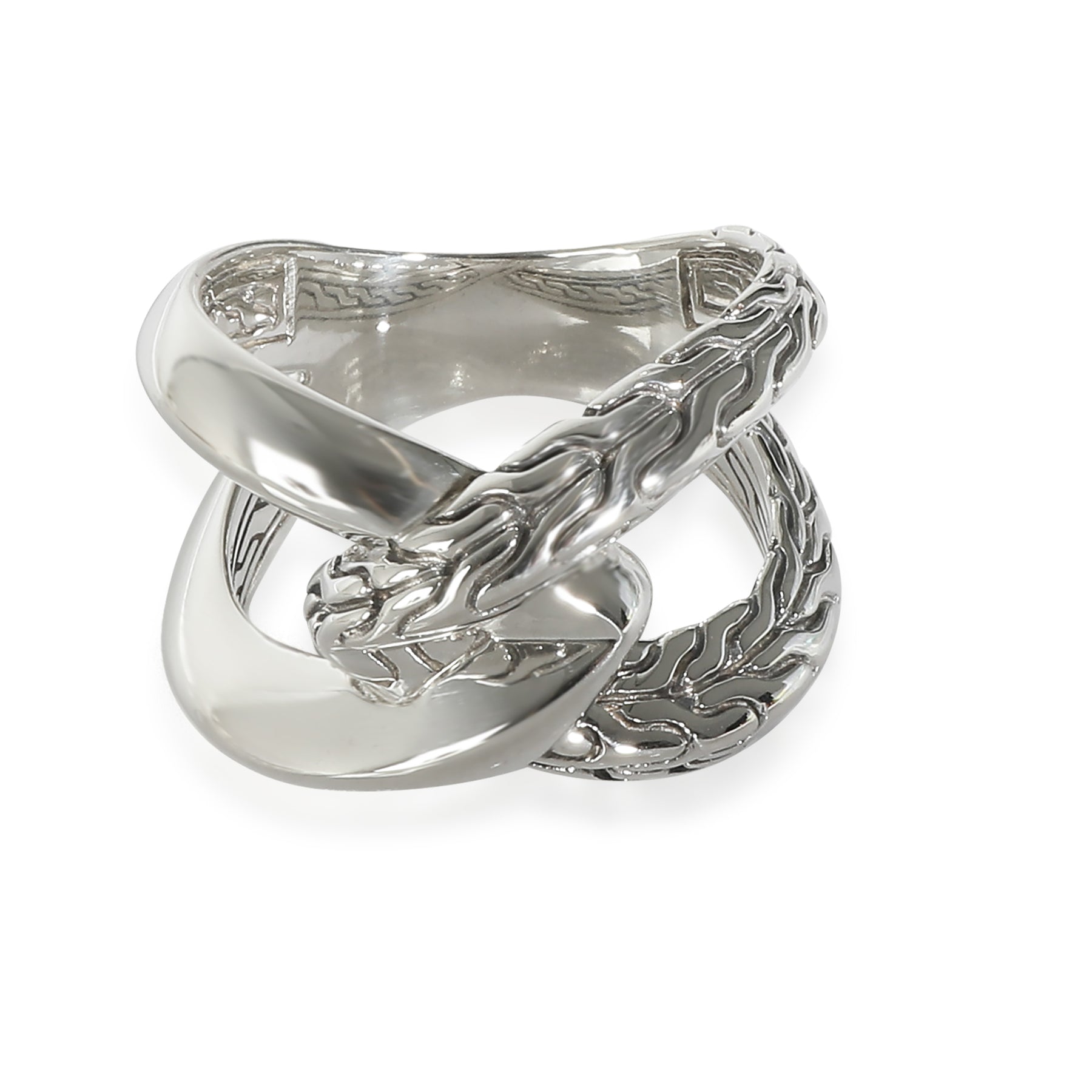 John Hardy Klassischer Kettenmesser-Randring in Sterling Silber