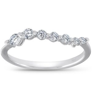 1/2ct Diamant Reise Ring 14K Weißgold
