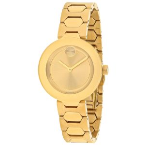 Movado Damen Gold Zifferblatt Armbanduhr