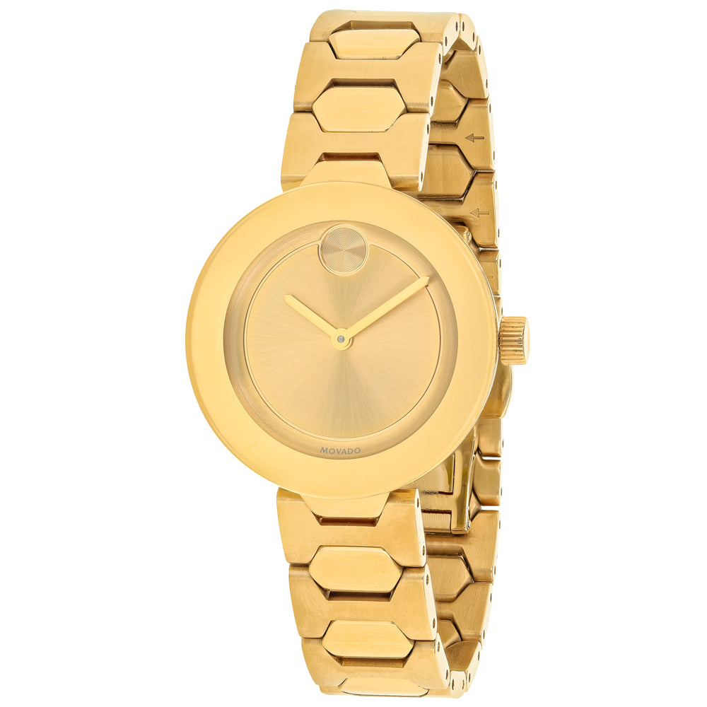 Movado Damen Gold Zifferblatt Uhr