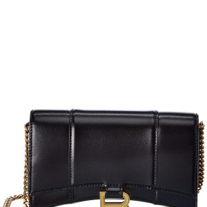 Balenciaga Sanduhr Leder Geldbörse auf Kette