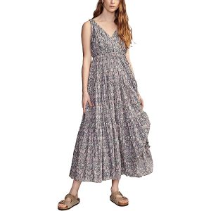 Baumwolle Surplice Maxikleid