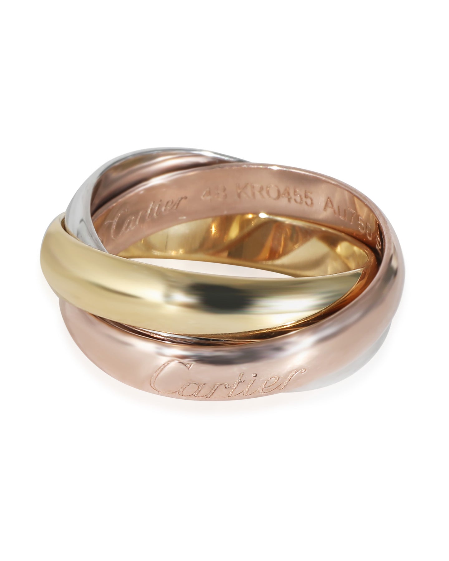 Cartier klassisch Trinity Ring aus 18k 3 Ton Gold