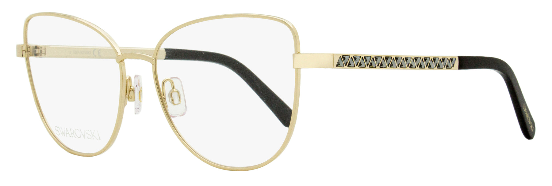 Swarovski Damen Butterfly Brillen SK5451 032 Pale Gold/Schwarz 55mm