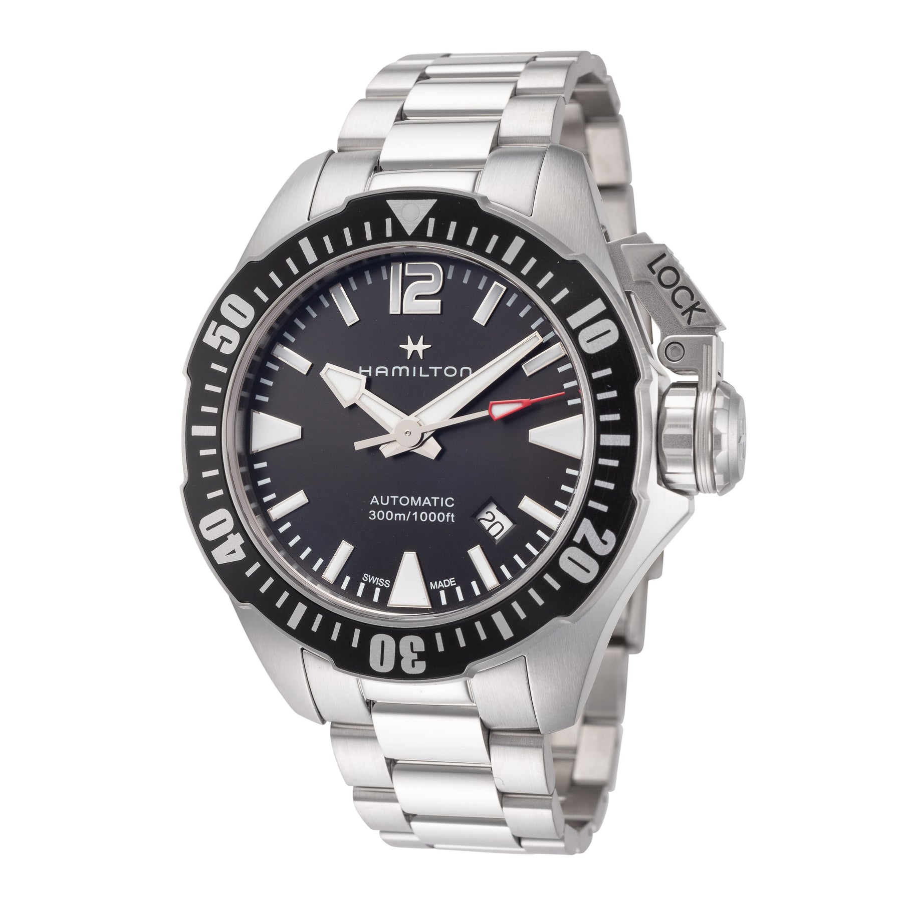Hamilton Herren Khaki Dunkelblau 42mm Automatikuhr