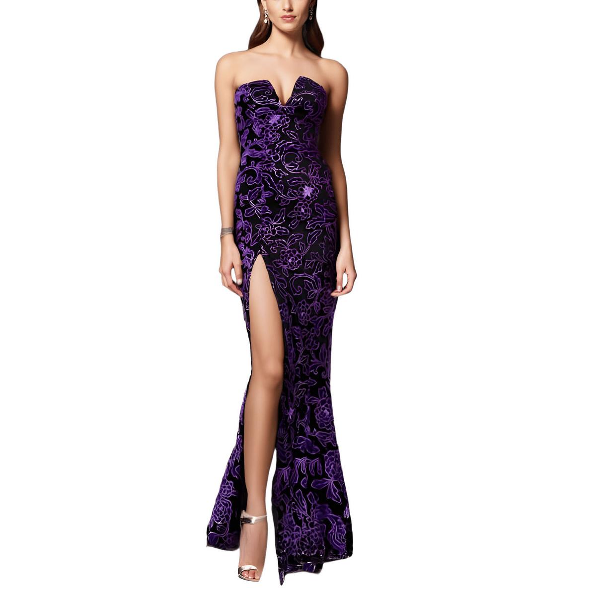 Fernanda Applique Mesh Abendkleid
