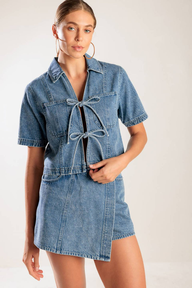 VON CHANCE Denim TOP