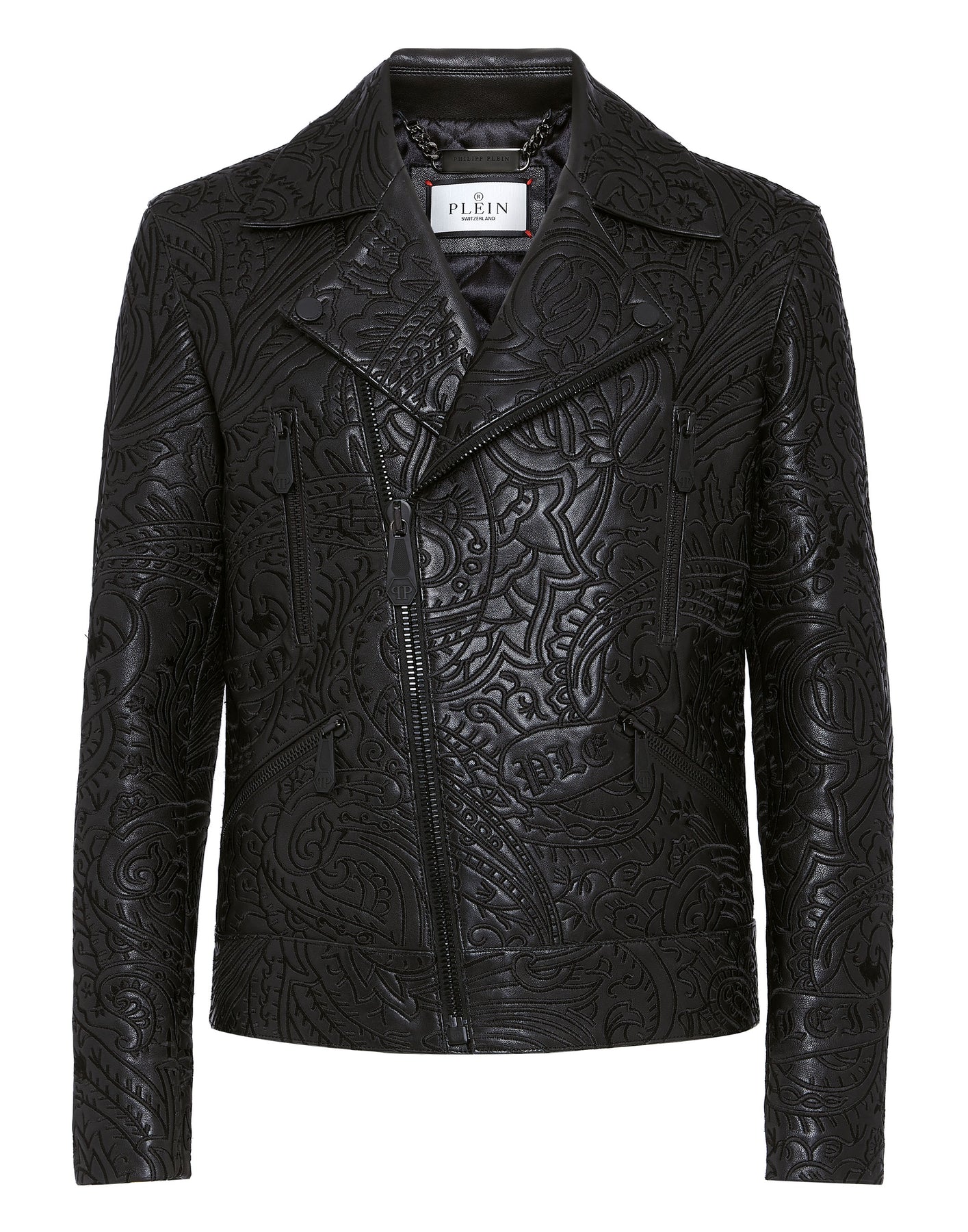 Leder Biker Jacke Paisley