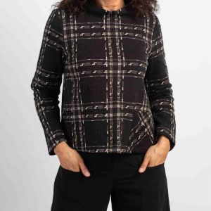 Baumwolle Lux Speckle Strickpullover Stil in kariert