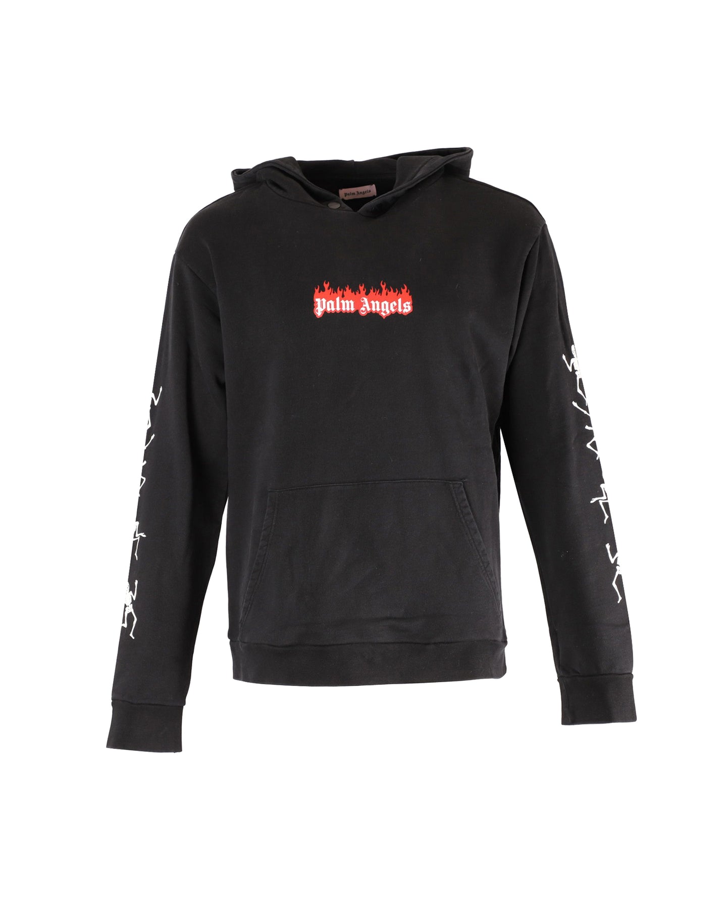 Palm Angels Dance of Death Kapuzenpullover aus schwarzer Baumwolle