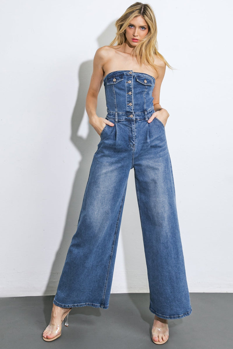 SKY VOLL VON STARS Denim Jumpsuit