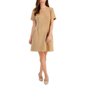 Petites Velourslederimitat kurzes Fit-and-Flare Kleid