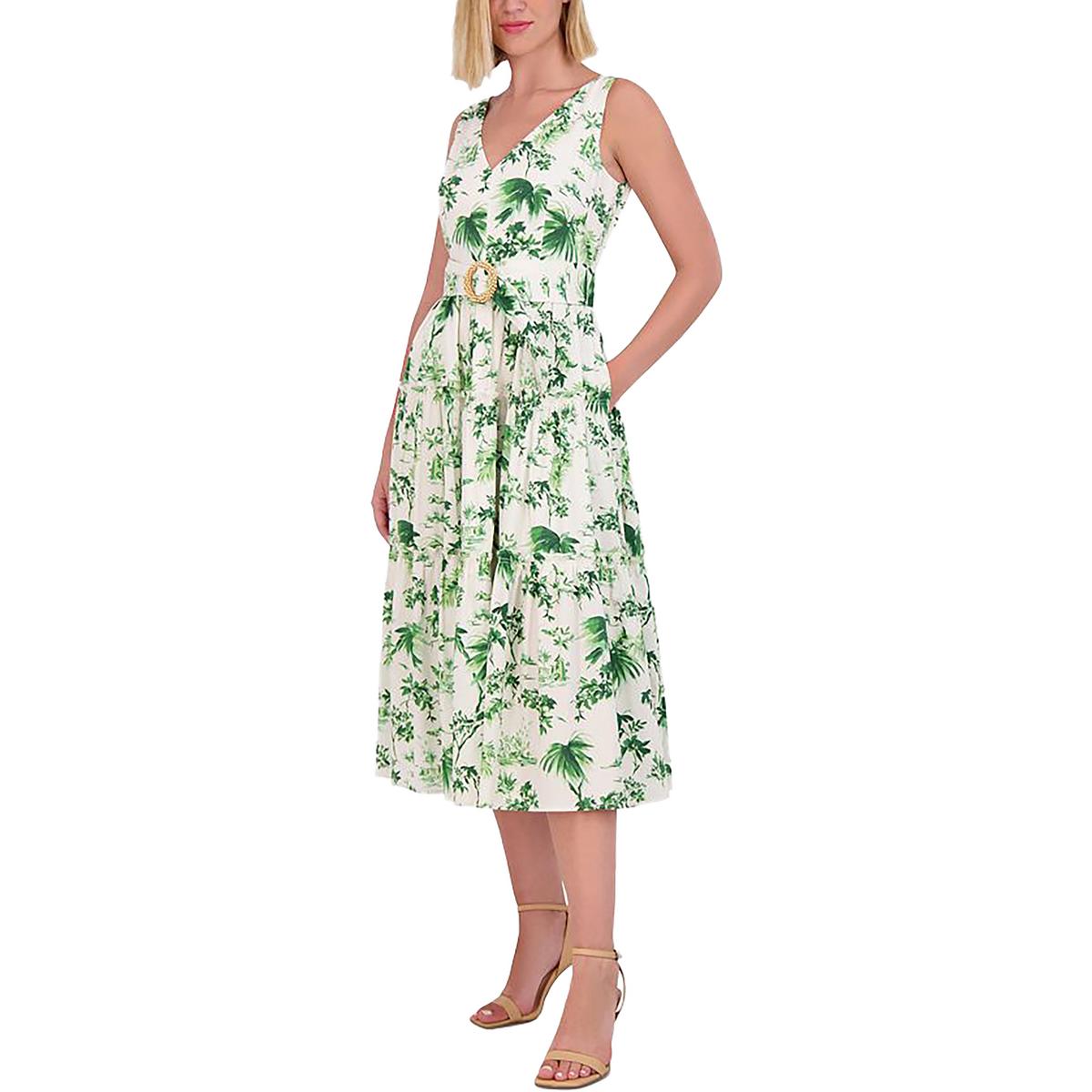 Ärmelloses Midikleid aus Baumwolle