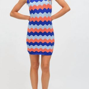 Julia Kleid in Mandarine/Kobalt 7748961173564
