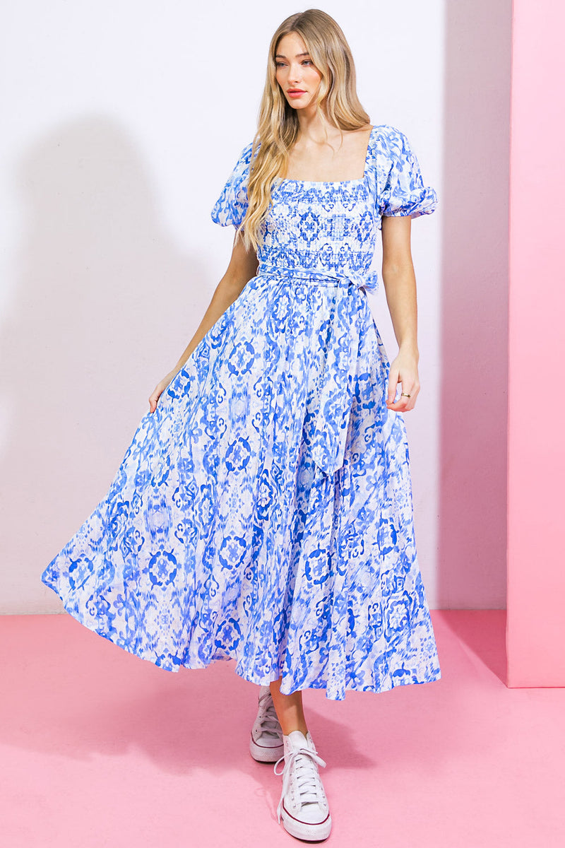 GOTTA GET GOING gewebt MIDI Kleid