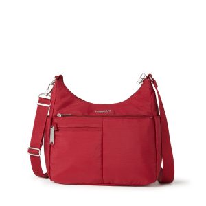 Baggallini Damen Securtex Anti-Diebstahl Freizeit Umhängetasche